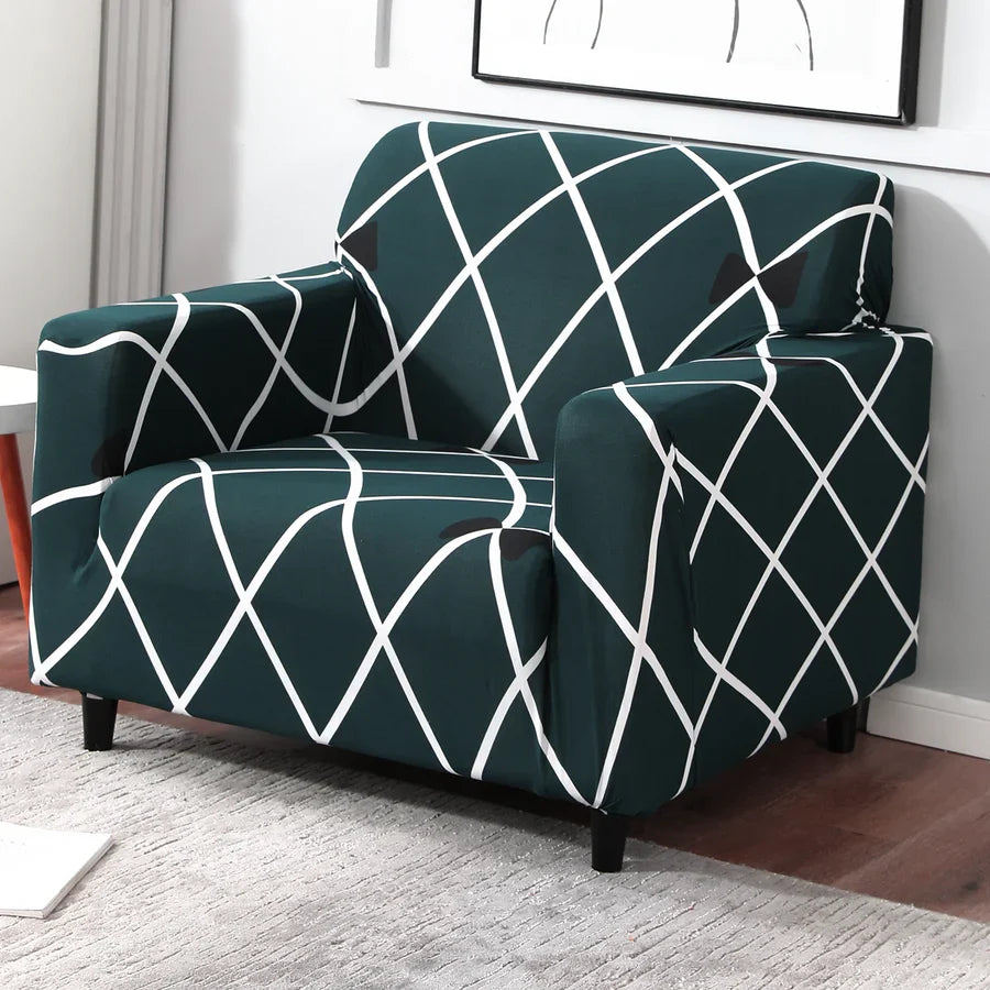 Cross Blue - Luxury Quality Strechable & Dust-proof Sofa Cover