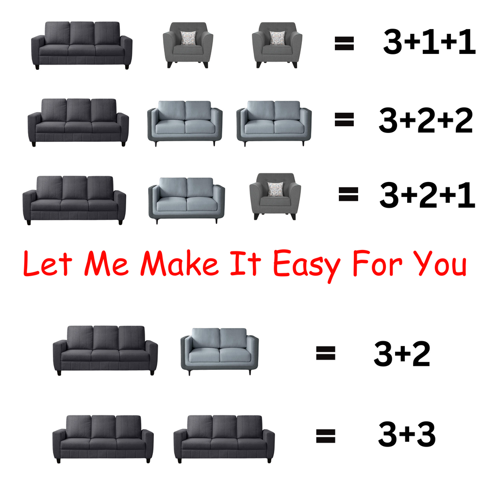 Petal Grey - Luxury Quality Strechable & Dust-proof Sofa Cover