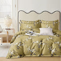 Sunny Flower 210 TC Cotton Blend Flat King Bedsheet
