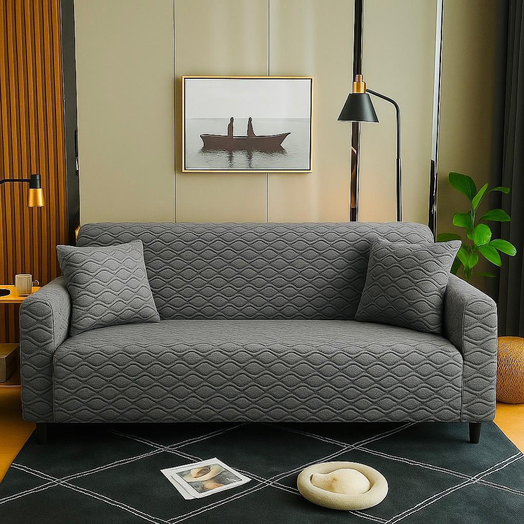 Petal Grey - Luxury Quality Strechable & Dust-proof Sofa Cover