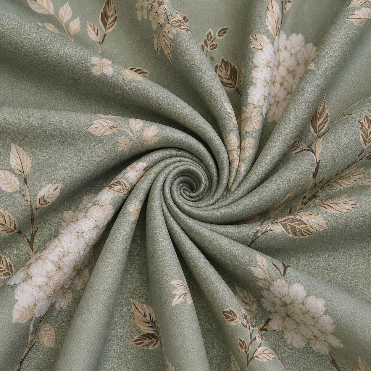 Sage Green Floral Cotton Blend Elastic Fitted Bedsheet with 2 Pillow Covers – SUPER FURNISHING  BUY 1 GET 1 FREE
