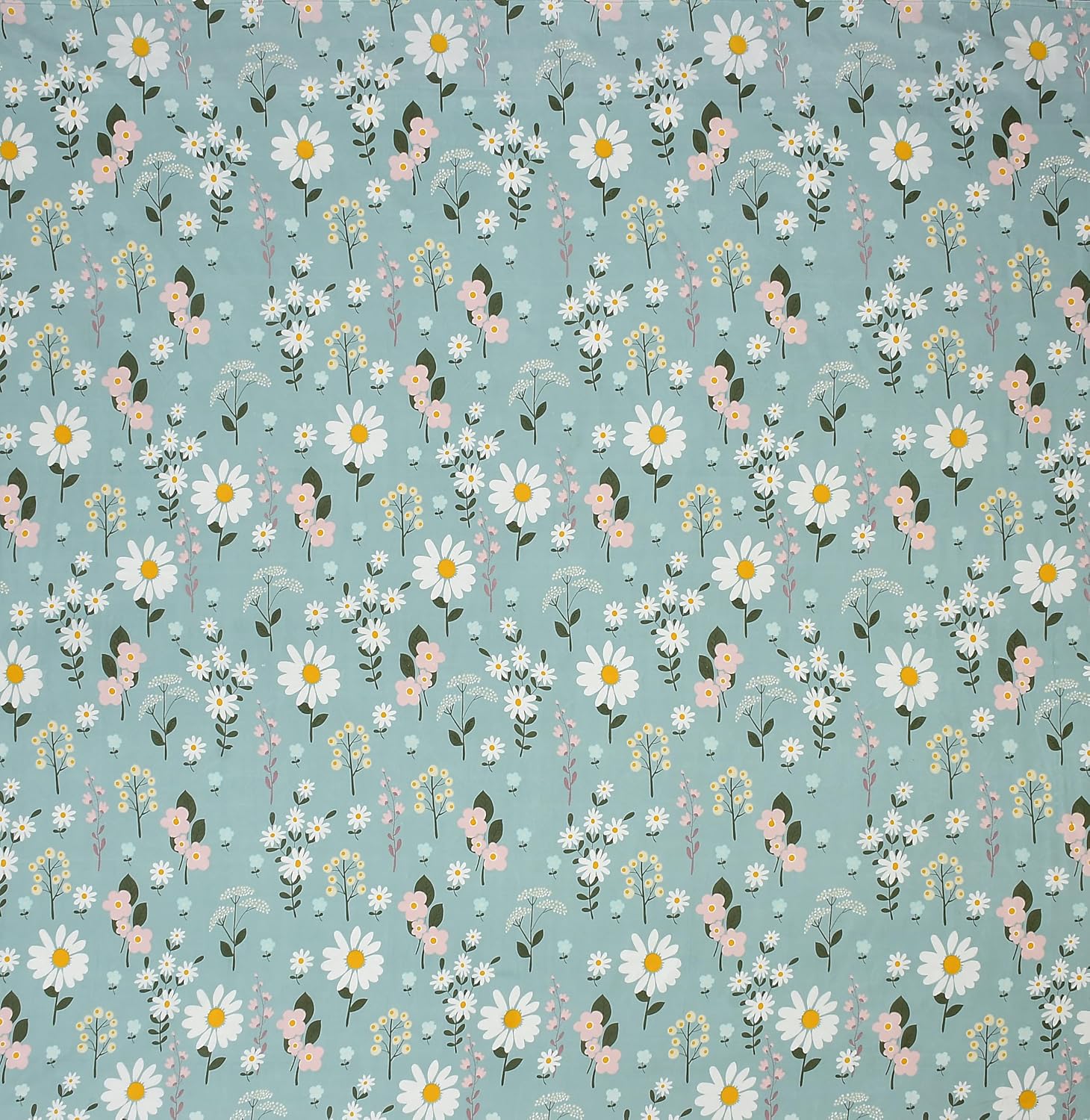 Blue Floral Cotton Elastic Fitted King Size Double Bed Bedsheet with 2 Pillow Covers - SUPER FURNISHING  BUY 1 GET 1 FREE