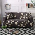 Brown Flooral - Luxury Quality Strechable & Dust-proof Sofa Cover