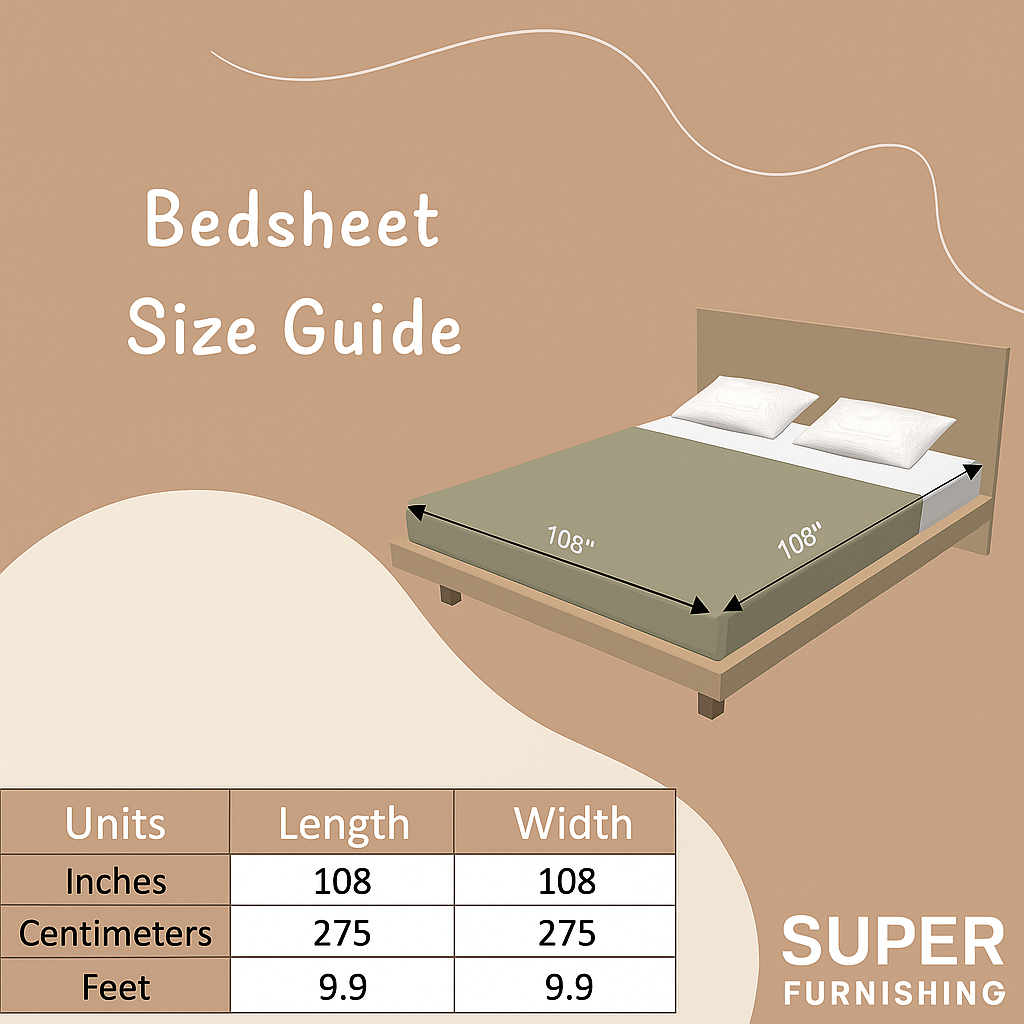 Purple Subtle Traditional Print / Pure Cotton King Size Bedsheet - Super Furnishing