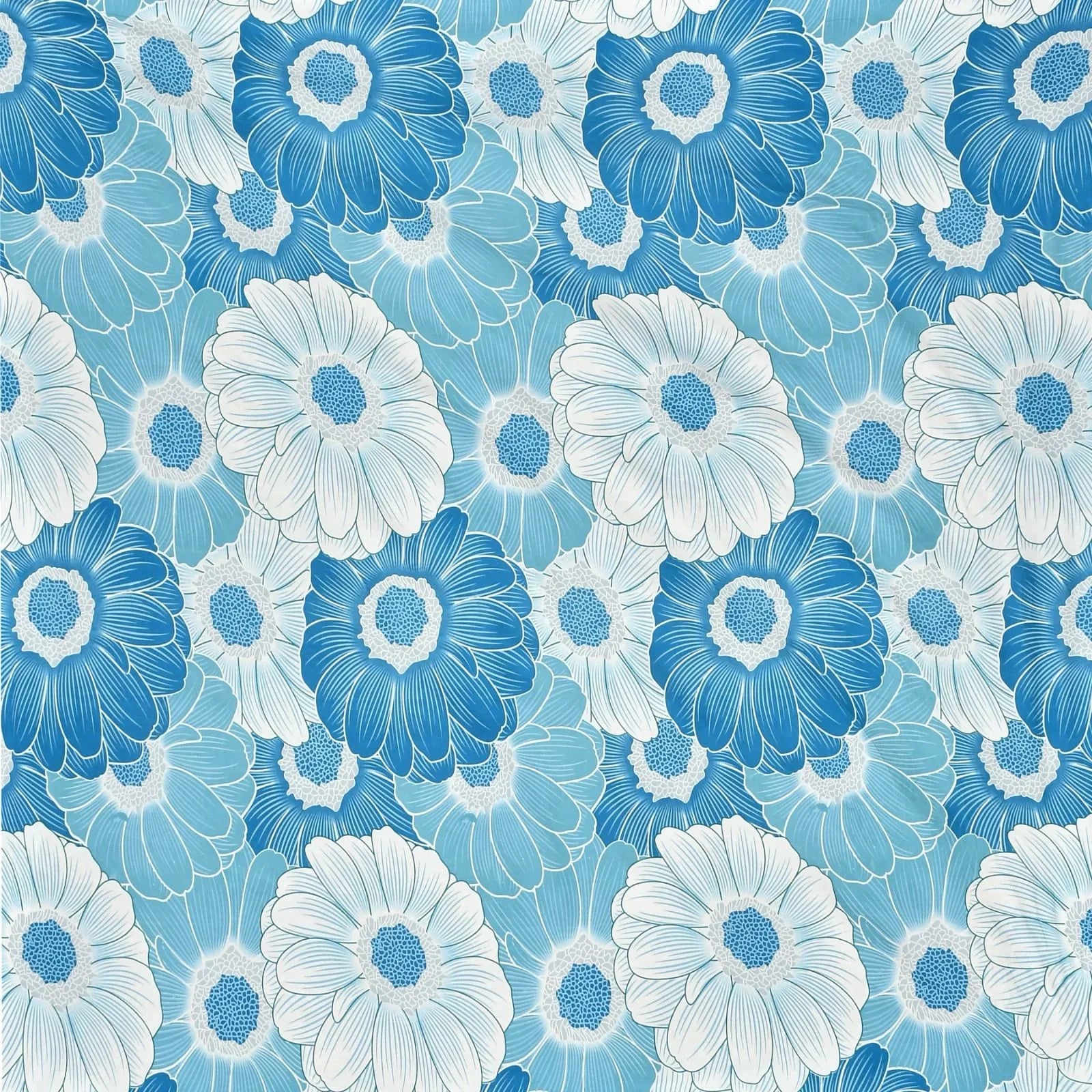 BOGO Blue Blossom Cotton Blend Elastic Fitted King Size Bedsheet - SUPER FURNISHING  BUY 1 GET 1 FREE