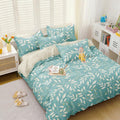 Cyan Oblong 210 TC Cotton Blend Flat King Bedsheet