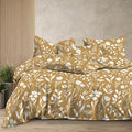 Yellow Pansy 210 TC Cotton Blend Flat King Bedsheet