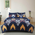 Pastel Geometry 210 TC Cotton Blend Flat King Bedsheet