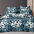 Midnight Bloom 210 TC Cotton Blend Flat King Bedsheet