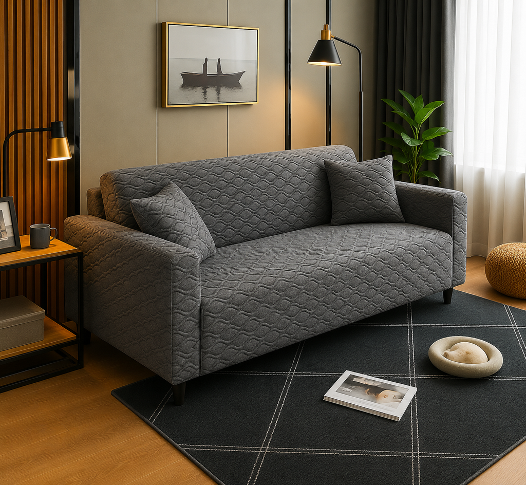 Petal Grey - Luxury Quality Strechable & Dust-proof Sofa Cover