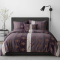 Purple Subtle Traditional Print / Pure Cotton King Size Bedsheet - Super Furnishing