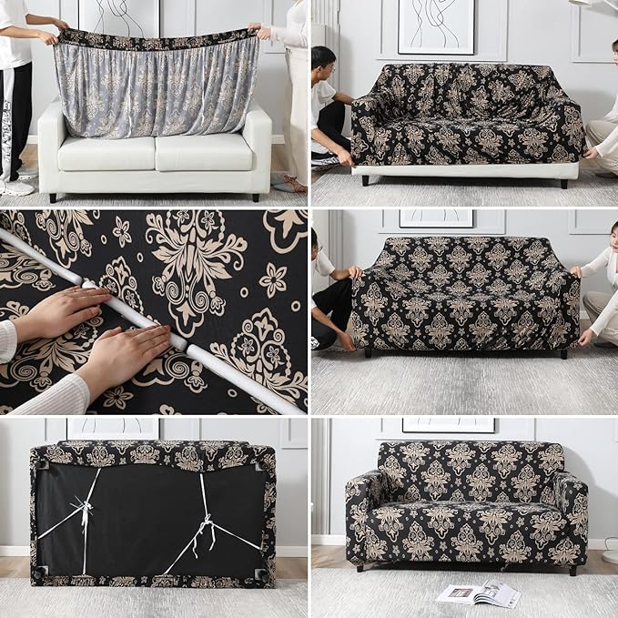Peach Prism - Luxury Quality Strechable & Dust-proof Sofa Cover