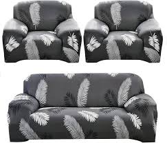 Charcoal Fern - Luxury Quality Strechable & Dust-proof Sofa Cover